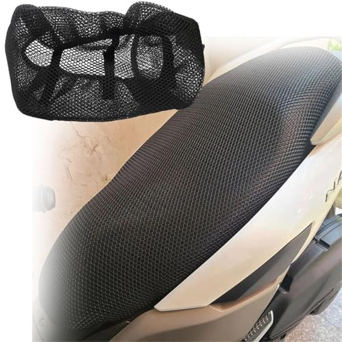 Funda de Asiento Funda De Asiento para Motocicleta para Yamaha N-MAX 155/125 NMAX 2015-2024, con Aislamiento Térmico, Cojín Protector Y Tela Malla