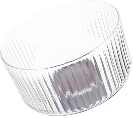 TOVINANNA Frutero de Decorativo Ensaladera Grande Transparente para Organizar Mesas de Fiestas Plato de Fruta de Vidrio con Base Elegante