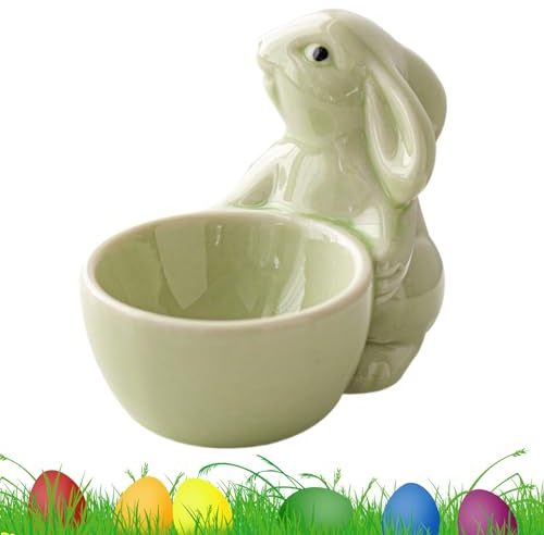Coquetier de lapin en céramique pour petit-déjeuner : pour œufs durs et mous, ustensiles de cuisine pour salon, balcon, chambre, salle d'étude, étagère