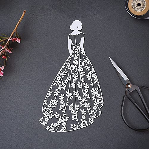 Schöne Stanzformen für Hochzeitskleider, zur Kartenherstellung, Hochzeit, Metall-Stanzformen für Karten, DIY, Scrapbooking, Papierbasteln, Prägeschablone, Stanzschablonen, Bastelbedarf