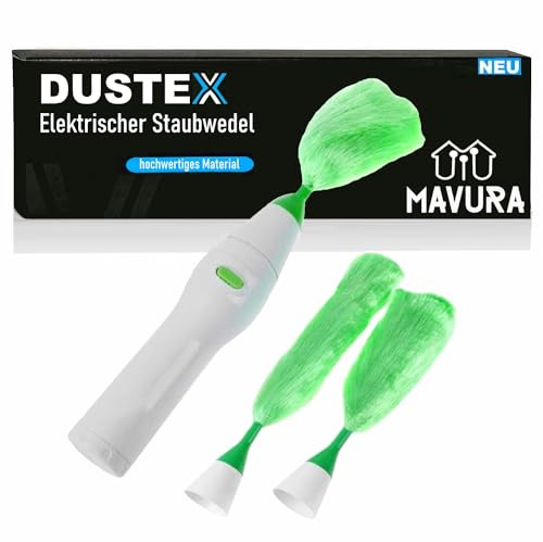 DUSTEX Elektrischer Staubwedel Staubwischer Staubbesen, Staubfänger Staubfeger elektrisch Putzen Reinigung