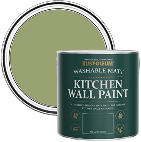 Rust-Oleum abwaschbare matte, geruchsarme grün Küchenwandfarbe - Laubgrün 2,5 Litres