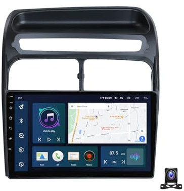 Android 11 Autoradio 2 Din Navigazione GPS 9 Pollici Touch Screen Bluetooth Car Stereo Per Fiat Grande Punto Linea 2007~2012 Con 4G WIFI Radio RDS Carplay+720P Telecamera Posteriore,Y4s 8g+128g