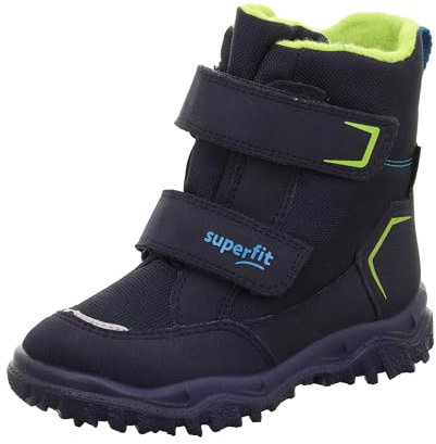 Superfit Jungen HUSKY warm gefütterte Sympatex Schneestiefel, BLAU/HELLGRÜN 8000, 36 EU