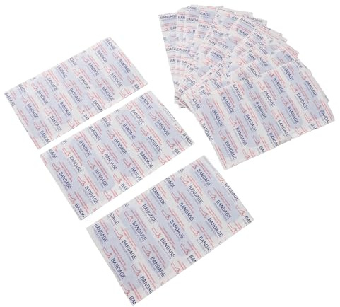 Blue Detectable Bandages, 100pcs Long Lasting Adhesive Aluminum Bar Blue Metal Detectable Cloth Bandages for Hospitals