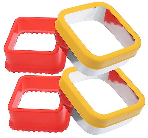 Cabilock Cortadores de Galletas en Forma de Corazón Moldes de Sándwich de Acero Inoxidable Moldes Antiadherentes Fáciles de Desmoldar para Tostadas de Pan Juego de Cortadores de Pasteles
