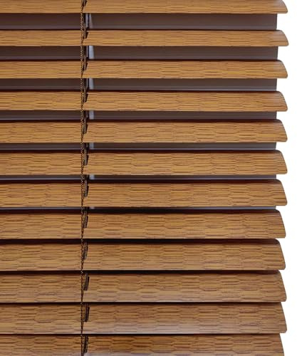 Holzimitation Aluminium Jalousie Verdunkelungsrollo Seitenzugrollo Plissee Schalusie Fenster Jalousien Sonnenschutzrollos Für Haus/küche/büro,Individuell Gestaltbar (110×240cm)