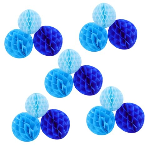 Alipis 15pezzi Palline di Carta Velina Nido d'Ape Decorazioni Palla Nido d'Ape Ornamenti Fiore Pompon di Carta Centrotavola Decorazioni per Feste per Ragazzo Ragazza Ragazza Appese