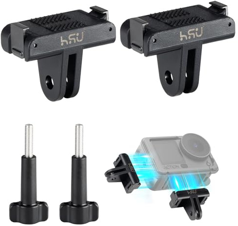 HSU Magnetic Quick Release Mount Adapter for Osmo Action 6 and Osmo Nano | 2 Pack Quick Release Extension Base Bracket Action Camera Vlogging Accessories for DJI Osmo Action 6 and Osmo Nano