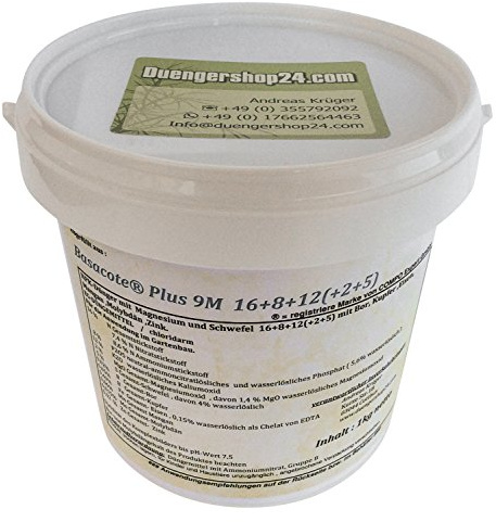Duengershop24 1 kg Abfüllung aus Basacote® Plus 9M 16+8+12(+2+5)