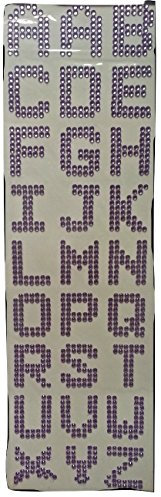 B2SEE Selbstklebend-e Glitzer Buchstaben Klebe-Buchstaben Glitzer-Sticker Gold rosa Silber ABC zum auf-kleben (hell lila)