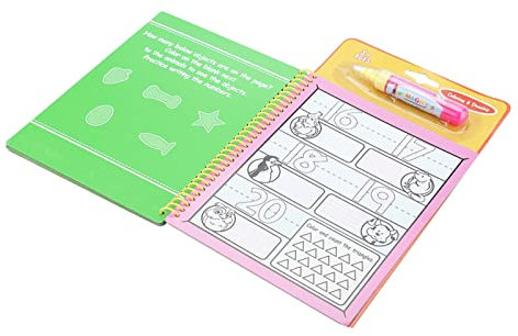 Magisches Wasser Doodle Malbuch Zeichnen mit Magic Drawing Stift Pädagogisches Spielzeug Früherziehung Kindertag für Kinder Kleinkinder Tragbar(Number)