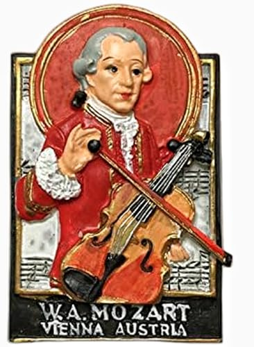 3D berühmter Musiker Mozart von Österreich Wien Kühlschrankmagnet Souvenir Aufkleber Home & Kitchen Dekoration Österreich Wien Kühlschrank Magnet