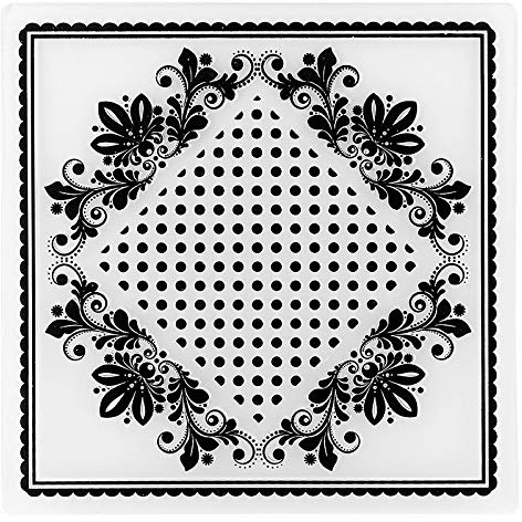 Ideen mit Herz Prägeschablone, Hintergrund Ornamentik 4, 14,7cm x 14,7cm,passend für gängige Präge-& Stanzmaschine