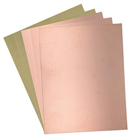sourcing map 5Stk. Einseitige kupferkaschierte Laminat Leiterplatte FR4 250x200mm 9.84x7.87 Zoll 1.5mm Dicke DIY Prototyp PCB Tafel Namensschild