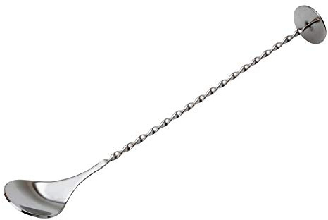 We Can Source It Ltd - Cocktail Twisted Mixing Spoon - 28cm / 11 Long Stainless Steel Bar Stirrer for Professional Bartenders