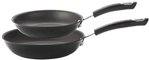 Circulon Total Hard Anodised Frying Pan | Nonstick Frying Pan for Even and Thorough Cooking | Non Stick Pan Suitable for All Hob Types Including Induction - Twin Pack, 22 and 25cm