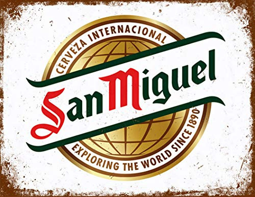 San Miguel Beer Lager cerveza inspired Vintage Retro Man Cave Bar Pub Shed Novelty Gift Aluminium Metal Tin Wall Décor Sign