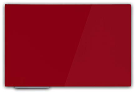 Floordirekt Magnetisches Glas-Whiteboard | Rahmenlos mit Schwebe-Effekt | 3 Größen | 2 Farben (Rot, 120 x 150 cm)