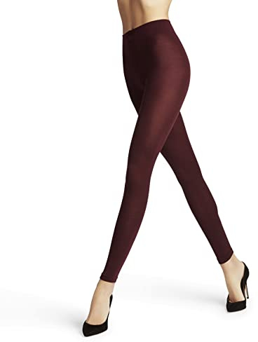 FALKE dam Softmerino leggings andas klimatreglerande lukthämmande ull bomull ogenomskinlig förstärkt mjuk tryckfri komfortlinning varm enfärgad business vardag 1 styck, Röd (Barolo 8596), 40/42 SE