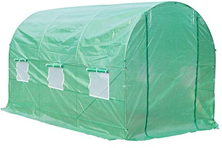 Mirpol Túnel pequeño Invernadero de plástico con Ventana (2 x 3 x 2 m)