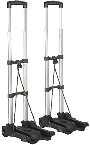 Xcase Sackkarre für Koffer: 2er Pack Ultra-kompakte Falt-Sackkarre mit PVC-Rädern (klappbar, Faltbare, Möbel)
