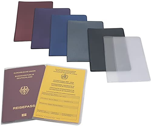 myledershop Universal Impfpass Schutzhülle mit 2 Fächer (Metallic Grau) | ab Ausstellungsdatum 2005, Ausweisetui, Ausweistasche, Ausweismappe