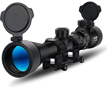 Paike Zielfernrohr 3-9X40, rot grün beleuchtetes Visier, mit Klappdeckel