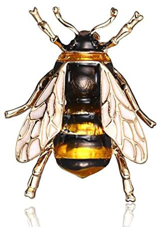 KhuWan Émail Abeille Broche Hommes Dames Mignon Jaune Vert Abeille Insecte Broche Vintage épinglette amitié Cadeau