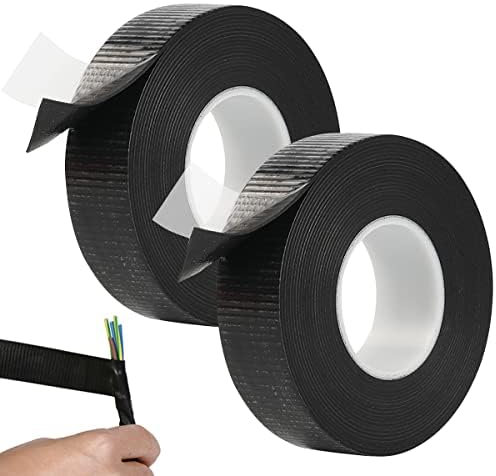 2 Stück Selbstverschweißendes Lsolierband 5m x 23mm x 0.8mm Klebeband Selbst Verschweißend Wasserdichtes Lsolierband Klebeband,Isolierband Vulkanisierband für Schlauch Notfallreparatur Kabelisolierung