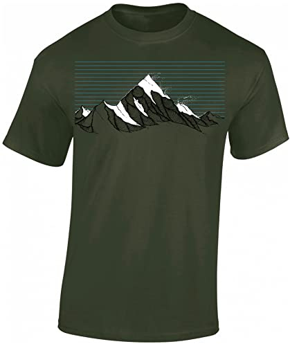 Camiseta de senderismo para hombre: Bergwind – Camiseta de escalada para hombre – Regalo para los amantes del senderismo – Equipo de escalador, Army - Bergwind, M