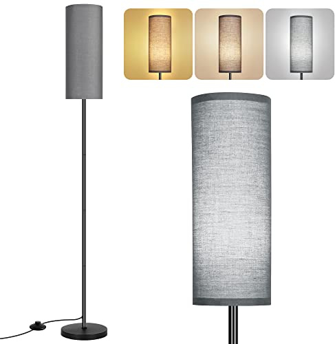 PARTPHONER Floor Lamp for Living Room, Modern Standing Lamps with Lampshade, Minimalist Tall Lamp with Foot Switch for Living Room, Bedroom, Kids Room, Office(Bulb Not Included)