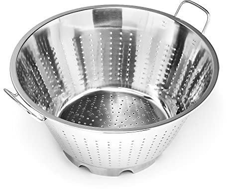 Forgast Sieb Edelstahl | ⌀40cm | Küchensieb | Nudelsieb | Seiher | Metallsieb | Edelstahlsiebe | Blanchiersieb | Salatsieb | Suppensieb | Passiersieb