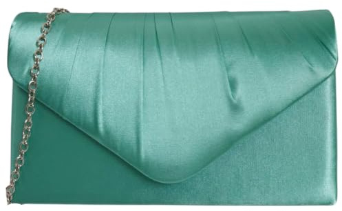 fi9® Damen-Clutch-Handtasche, Satin, Party, Abschlussball, Braut, Abendveranstaltung, Handtasche
