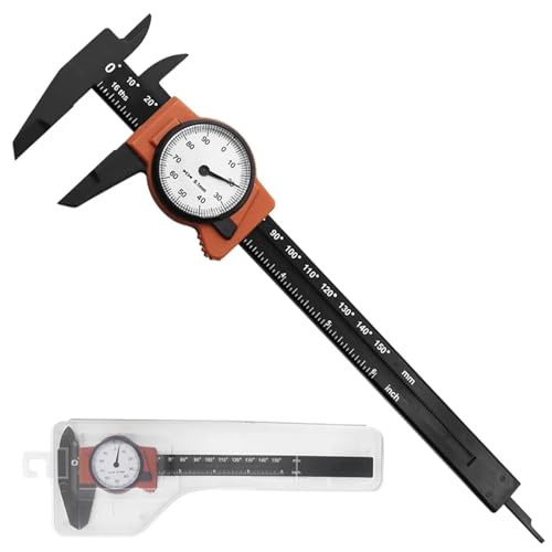 Calibrador De Dial De 0 A 150MM, Herramientas De Medición, Calibrador Vernier De Plástico Con Reloj, Indicador De Dial De Alta Precisión, 1 Ud. (Size : Metric)