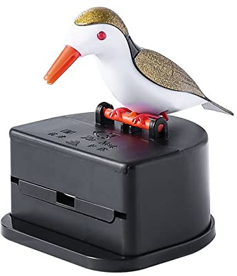 Distributeur automatique de cure-dents en forme d'oiseau - Porte-cure-dents amusant et portable en résine pour table - Distributeur de cure-dents automatique