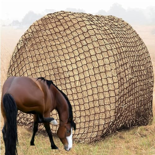FANYING Horse Feeder Hay Mesh Bag Slow Feeding Mule Straw Container Feed Poultry Rabbit Horse Hay Net Round Paddock Pe High Strength Braided Rope,3XL