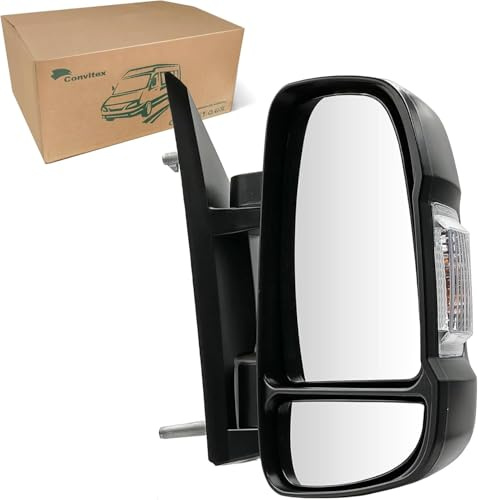 Außenspiegel Komplett Elektrisch Klappbar Rechts für Ducato Boxer Jumper Baujahr 2006-2023 Spiegel Abklappbar Kurzarm Seitenspiegel Einklappbar Mit Blinker Beifahrerseite