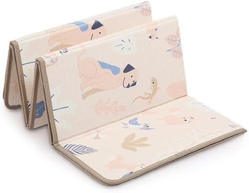 LUDI - Tapis Pliable En 8 - Léger, Compacte, Confortable - 2 Faces, Design Pastel Et Circuit Voitures - Dès La Naissance - Développe La Motricité - Imperméable - Housse De Protection - 195 x 145 cm