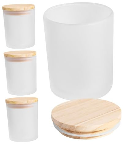 Genérico Frasco De Vidrio Para Velas Portavelas Aromático Vaso Para Velas Esmerilado