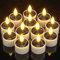 PChero Solar LED Tea Lights Outdoor, 12 Pack LED Solar Candles Outdoor Waterproof with Dusk to Dawn Sensor Light, Rechargeable Battery Tealight Candles Flickering for Garden Lantern Camping Home Decor
