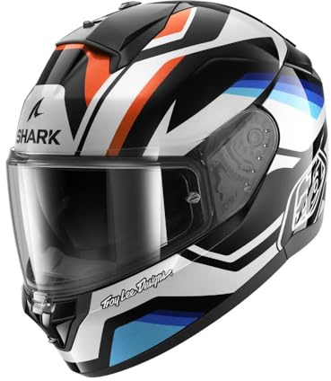 SHARK, Integraler Motorradhelm RIDILL 2 APEX x TROY LEE DESIGN Black White Blue, M