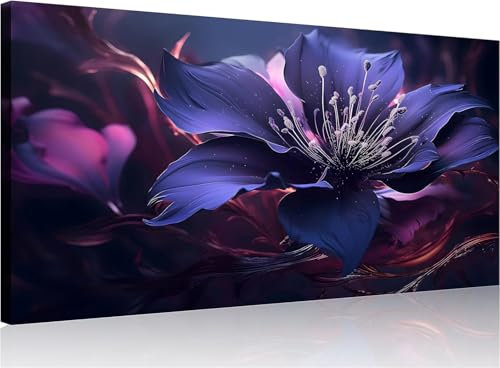 Lilie Malen Nach Zahlen Erwachsene Groß 100x200cm, Malen Nach Zahlen Blume, Kreativ Set für Erwachsene, DIY Handgemalt Ölgemälde Leinwand Kit mit 3 Set Pinseln Acrylfarben, Home Wand Dekor, Rahmenlos