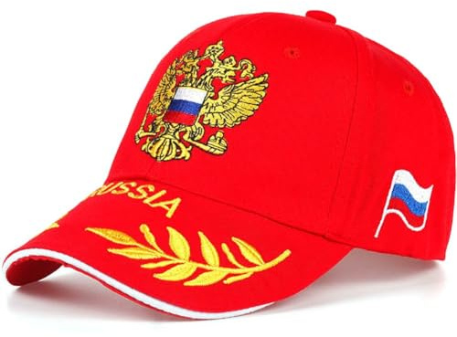 Vobumix Russische Emblem-Stickerei-baseballmützen, Verstellbare Wappen-Emblem-Abzeichen-mütze, Klassische Trucker-Kappen, Sommer-Sonnenhut