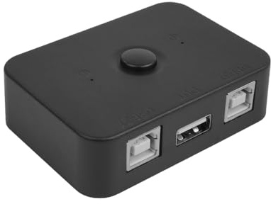 Tiardey USB Print Sharer, 2 Computer zum Teilen von 1 Drucker, manueller Umschalter mit LED-Anzeige