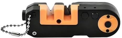 Mihauuke Foldable Outdoor Sharpener, 6-in-1 Pocket Sharpener - Portable Sharpening Tool Cut Sharpener, Foldable Cut-resistant Survival Tool for Camping, Hiking and