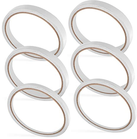 ADOCARN 6rollen Doppelseitiges Klebeband Papierband Hochviskoses Bastelband Für Scrapbooking Kartenherstellung Bürobedarf Und Mehr