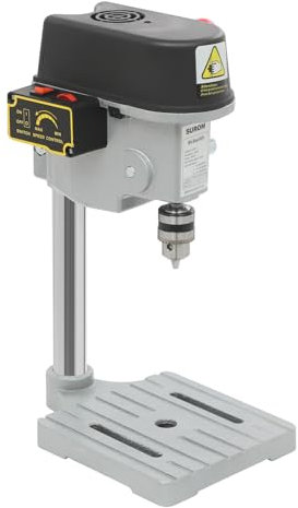 Perceuse d'établi, perceuse à colonne à 3 niveaux de vitesse réglable, pour fer, bois, plaque en plastique, plaque en aluminium