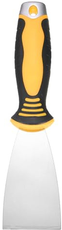 QUARKZMAN Spachtelmesser 2 aus hochwertigem Kohlenstoffstahl | flexibler Farbschaber, für zum Entfernen von Zement Tapetenkleber Verkleben mit Metallhammer-Ende