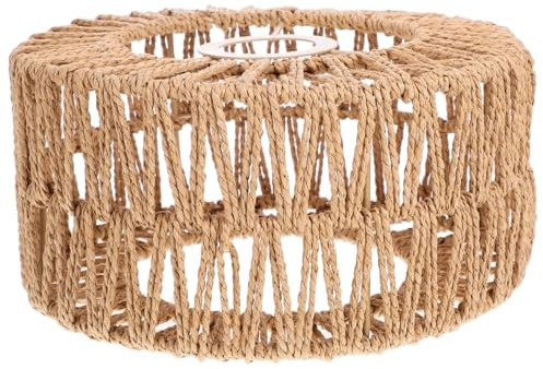 MAGICLULU Straw Rope Lampshade Small 8.66 X 3.94In Rustic Woven Ceiling Light Shade for Indoor Pendant Lamp Cover